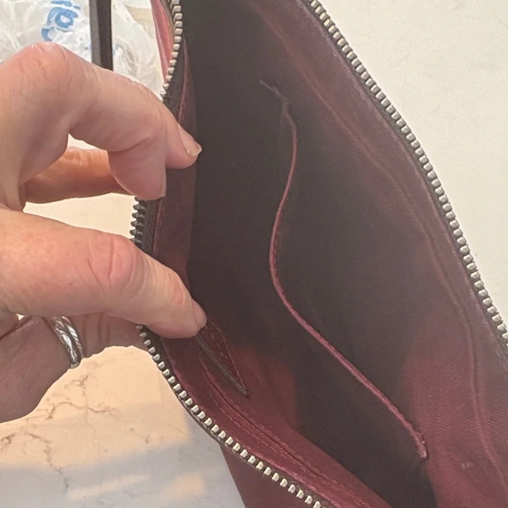 Fossil Dawson Crossbody Bag Red Multicolor Leather‎ Patchwork